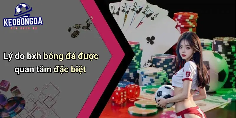Lý do bxh bóng đá được quan tâm đặc biệt