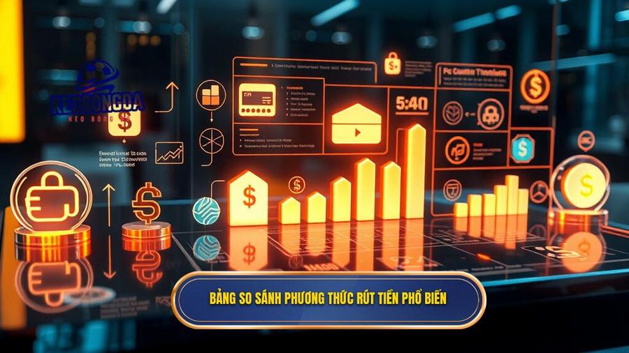 3. Bảng so sánh phương thức rút tiền phổ biến